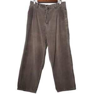 VTG Claudio Nucci Mens Tan Corduroy Pants Size 36x30 Cotton Beatnik Hipster